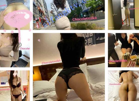 【精品】推特福利姬巧克力牛奶-onlyfans上5月酒店4P小合集