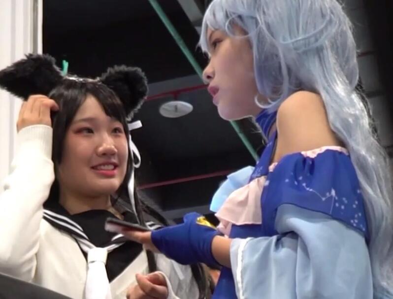【xxn-140】制服jk兽耳小姐姐..黑色丝袜配白内被抄底