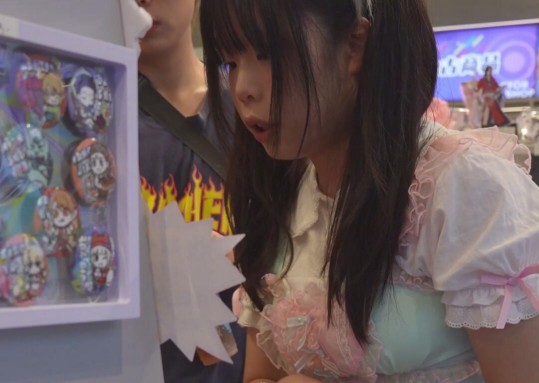 (BC-AA-590)双马尾蕾丝裙小学妹..弯腰CD蕾丝边内裤看镜头了